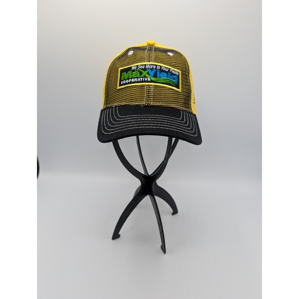 Max Yield Cooperative Ball Cap Hat Adjustable Baseball Yellow Black‎
